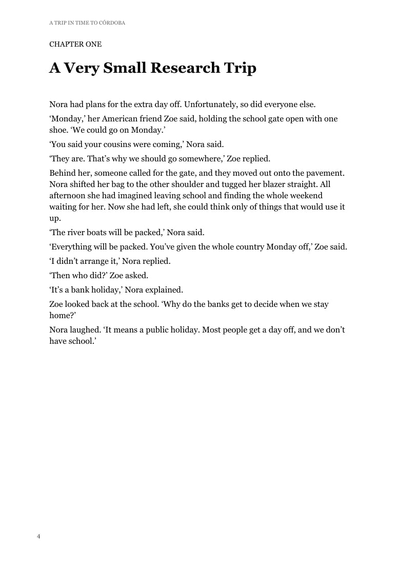 Actual first page of Córdoba Chapter One
