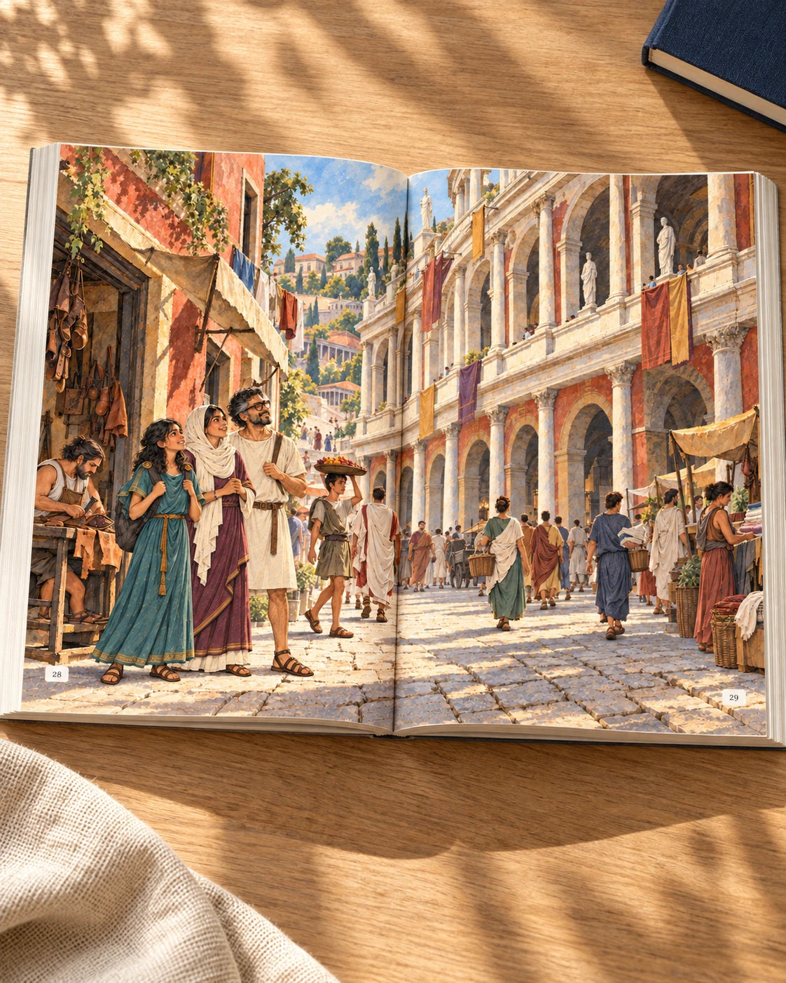 The streets of Rome · a panorama to explore; illustrative book photograph