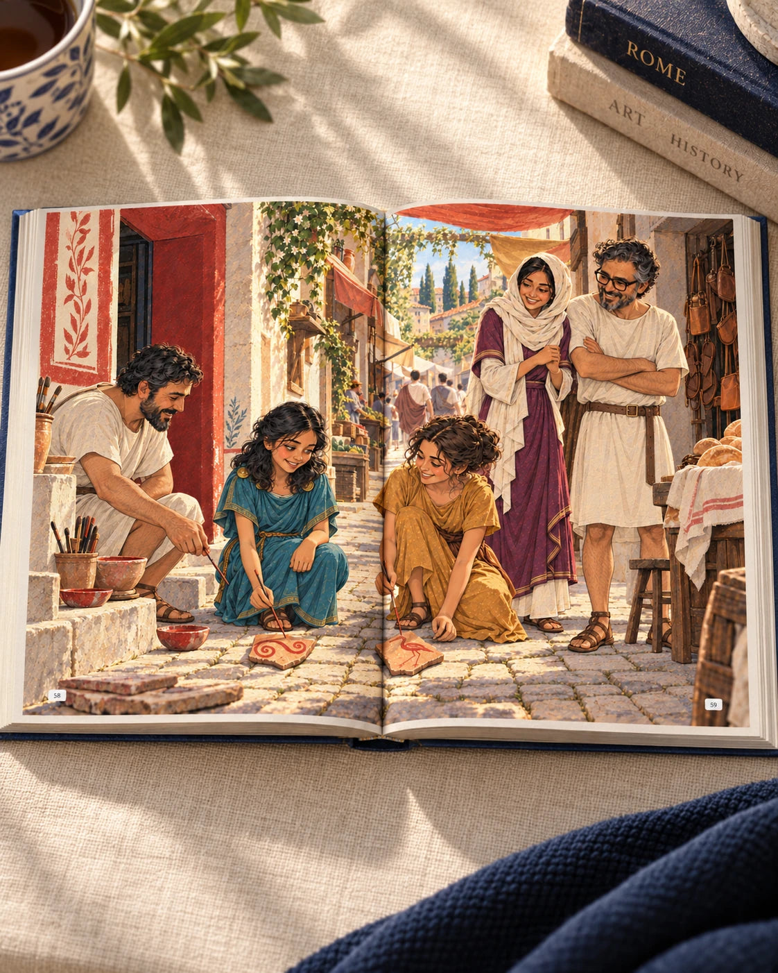 Colour, craft and a painter’s world; illustrative book photograph